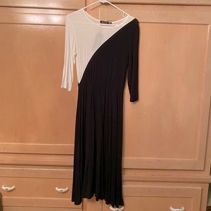Asymmetric Design Midi Dress